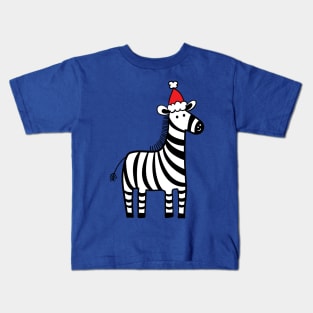 Christmas zebra Kids T-Shirt